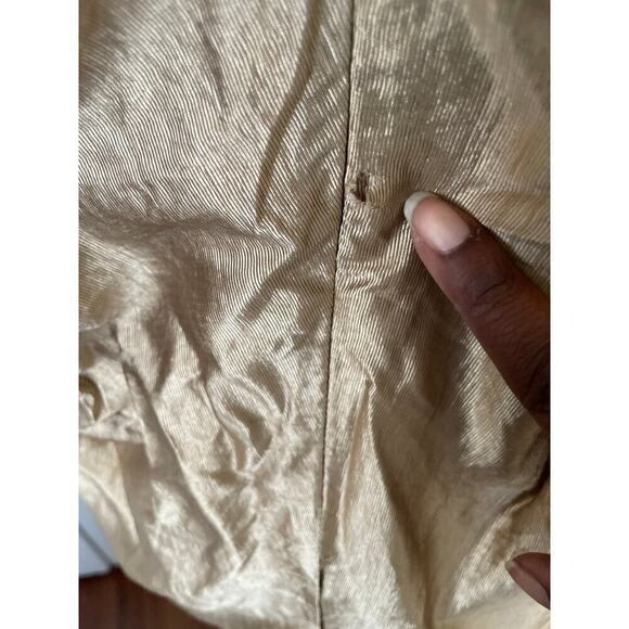 3.1 Phillip Lim Gold Lame Orchid Pleated Strapless Mini Dress • Size 4 ⬇️ - Picture 4 of 4